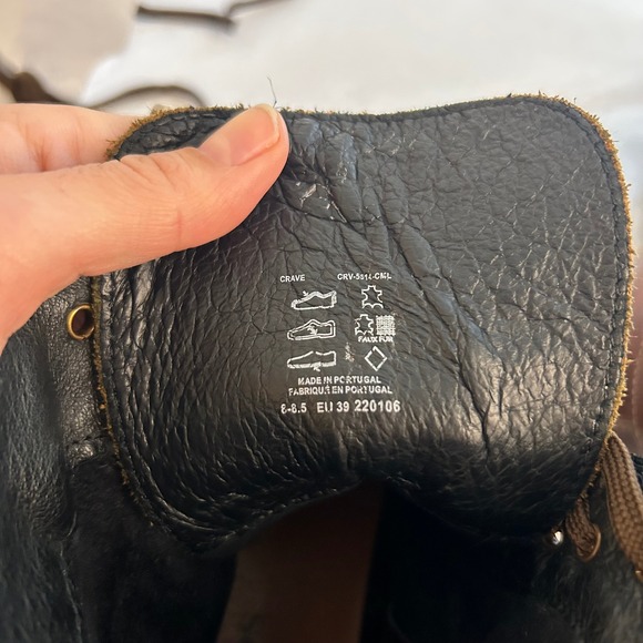 Taos Brown Leather Suede Combat Boots Women's US 8.5 EU 39 Lace-Up Side Zip - Picture 8 of 12